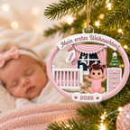 Personalisierter Acryl-Weihnachtsanhänger für Baby - Mein erstes Weihnachten