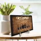 Personalisierter Holzaufsteller mit Familien Geschenk für Papa, Mama, Opa und Oma