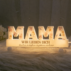 Personalisierte LED-Lichtbox für Mama oder Oma – Geburtsblumen