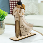 Tanzendes Paar- Personalisierter Holzaufsteller mit Namen und Text