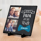" Der beste Papa auf der Welt" - Schieferplatte mit Foto und Name