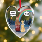 Personalisierter Herzförmiger Glasanhänger Christbaumschmuck zur Erinnerung an Haustiere