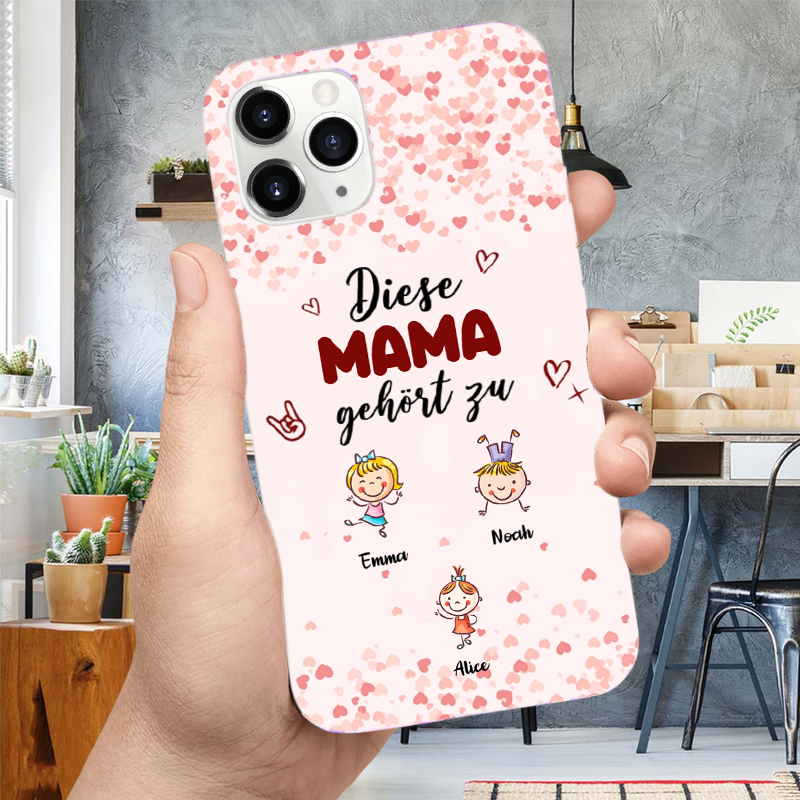Diese...gehört zu - Silikonhandyhülle für iPhone und Samsung mit Comicfiguren Geschenk für Mama und Oma
