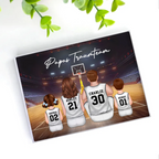 Acrylblock mit Basketballfamilie Geschenk für Papa und Basketballfans