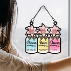 Personalisierter Sonnenfänger mit Vasen Geschenk für Frau, Mama und Oma