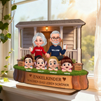 Personalisierter Holzaufsteller – Großeltern oder Eltern mit Kindern