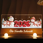 2025 Schneemanfamilie-Personalisiertes LED-Nachtlicht Weihnachtsgeschenk für Familie