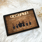 Personalisierter Holzaufsteller mit Familien Geschenk für Papa, Mama, Opa und Oma