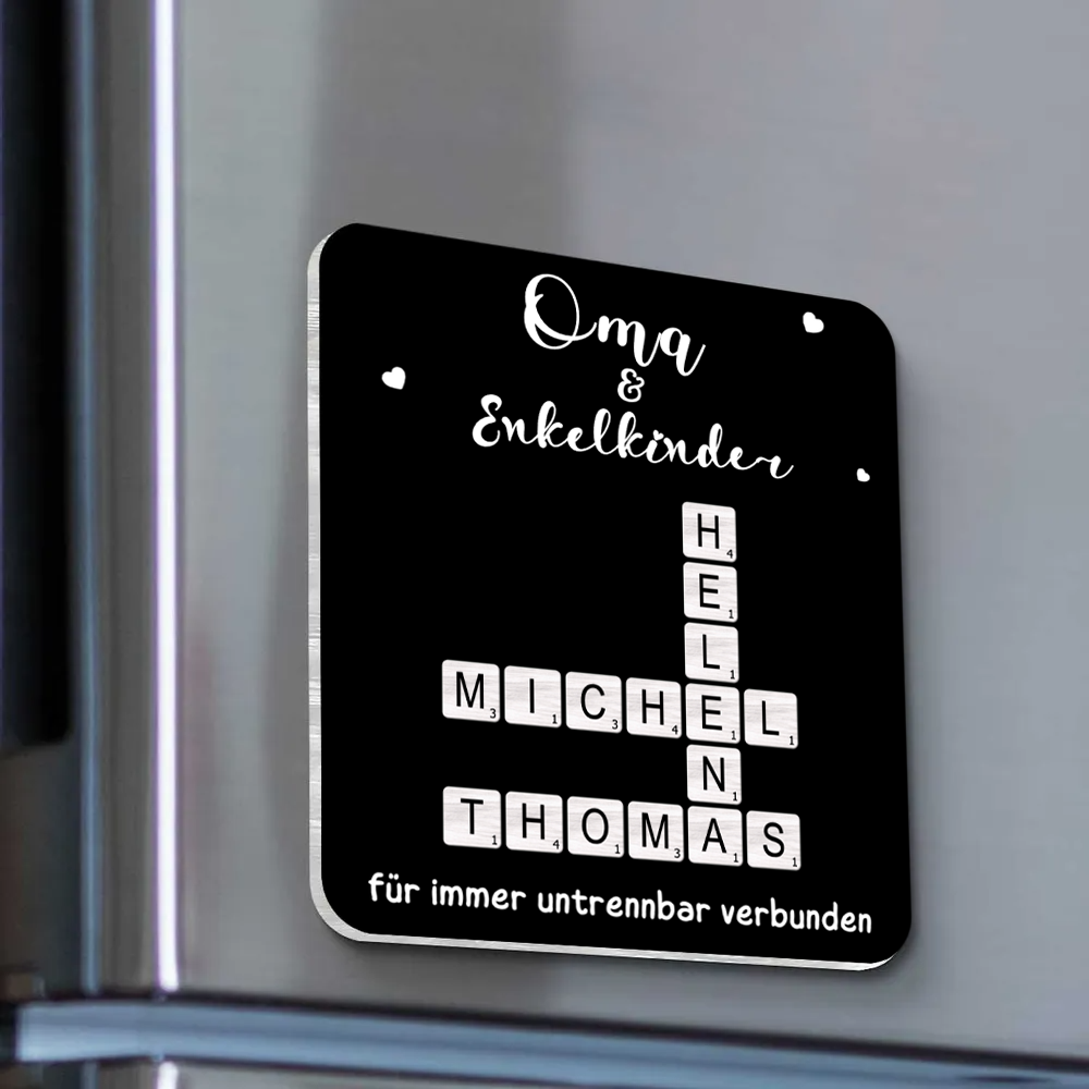 Personalisiertes Kreuzworträtsel-Acryl-Kühlschrankmagnet