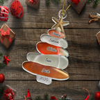 Acrylanhänger mit Meerglasmotiv Personalisiertes Christbaumschmuck mit 2-15 Namen
