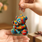 Mamabär und Bärchen - Personalisierter Acrylanhänger mit Namen