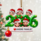 2025 Familie - Acrylornament mit Elten und Kinder Christbaumschmuck