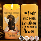 In liebevoller Erinnerung LED-Kerze mit Foto Trauerkerze