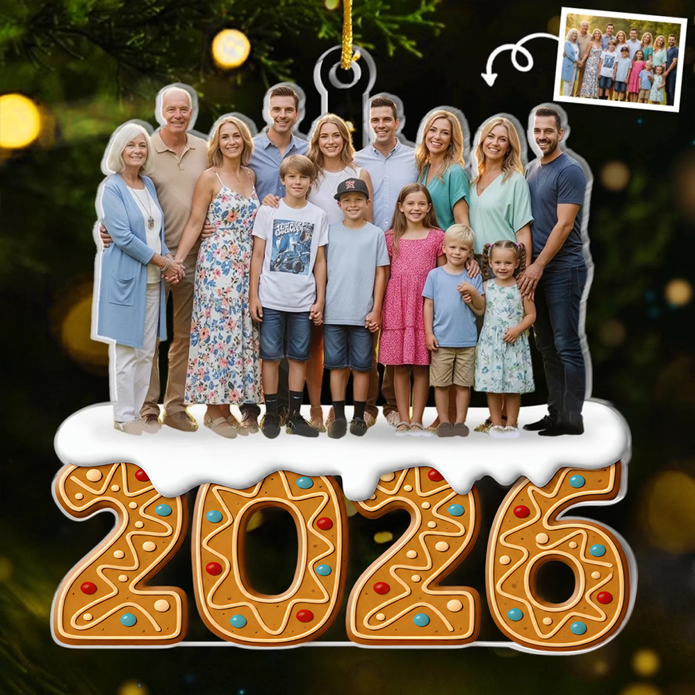 2025 Foto-Acrylornament Personalisierter Christbaumschmuck mit Foto