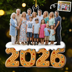 2025 Foto-Acrylornament Personalisierter Christbaumschmuck mit Foto