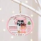 Personalisierter Acryl-Weihnachtsanhänger für Baby - Mein erstes Weihnachten