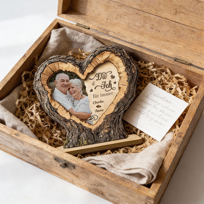 Mein Lieblingsort... Personalisierter Holzaufsteller mit Foto und Spruch, Geschenk für Paar