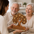 Personalisierter Holzaufsteller für Oma – Familienbaum mit Namen