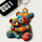 Mamabär und Bärchen - Personalisierter Acrylanhänger mit Namen