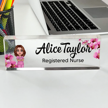 Personalisierte Acryl-Tafel für Mitarbeiter/-innen
