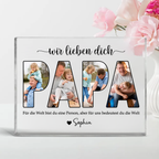 PAPA Acrylblock mit Fotos, Text und Namen
