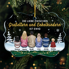 Die Liebe zwischen...ist ewig Personaliserter Acrylanhänger mit 2-8 Personen Weihnachtsgeschenk für Familie