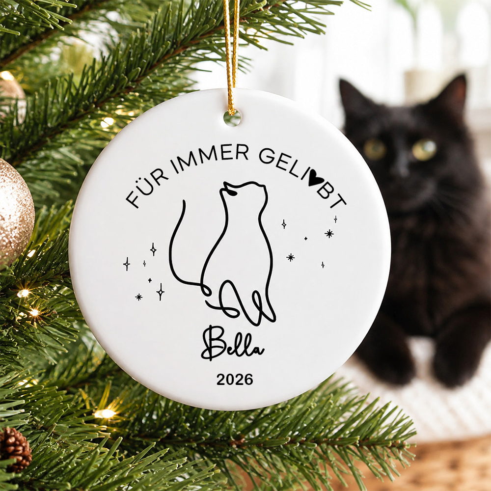 Personalisierter Keramik-Anhänger – Erinnerung an deine Katze