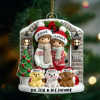 Personalisiertes Weihnachtsornament für Paar mit optionalem Haustier Hund Katze