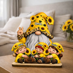 Oma und Kinder Personalisierter Holzaufsteller mit Zwergmotiv  Geschenk für Mama und Oma