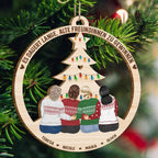 Holzanhänger mit 2-6 Frauen Christbaumschuck  für beste Freundinnen