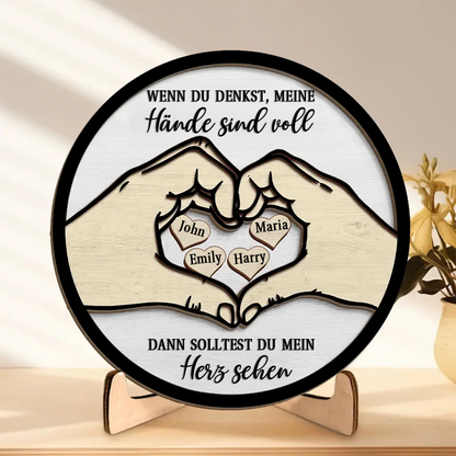 Personalisiertes Holztafel für Familie, Oma und Opa