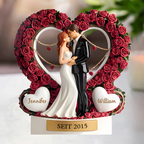 Hochzeit - Personalisierte Acryltafel mit Namen Geschenk für Ehepaar
