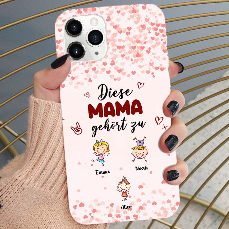 Diese...gehört zu - Silikonhandyhülle für iPhone und Samsung mit Comicfiguren Geschenk für Mama und Oma