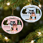 Personalisierter Acryl-Weihnachtsanhänger für Baby - Mein erstes Weihnachten