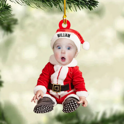 Baby Foto Weihnachtsschmuck mit Name