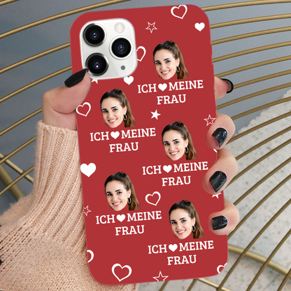 Ich liebe... Silikonhandyhülle für iPhone und Samsung mit Foto Geschenk für Frau, Mann, Papa, Mama, Opa und Oma