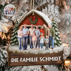 Personalisierter Holz-Weihnachtsanhänger mit Foto und Text