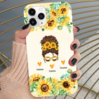 Sonnenblumenfrau-Personalisierte Handyhülle für iPhone und Samsung