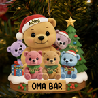Personalisiertes Acryl-Ornament Christbaumschmuck mit Bärenmotiv Geschenk für Oma