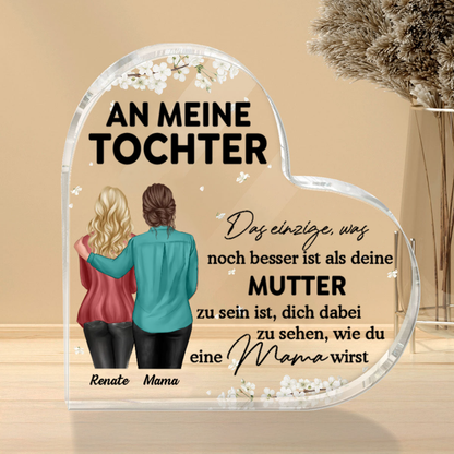Personalisiertes Standherz für Tochter Gecshenke zum Muttertag