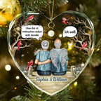 Glasornament in Herzform Christbaumanhänger zur Erinnerung Trauergeschenk