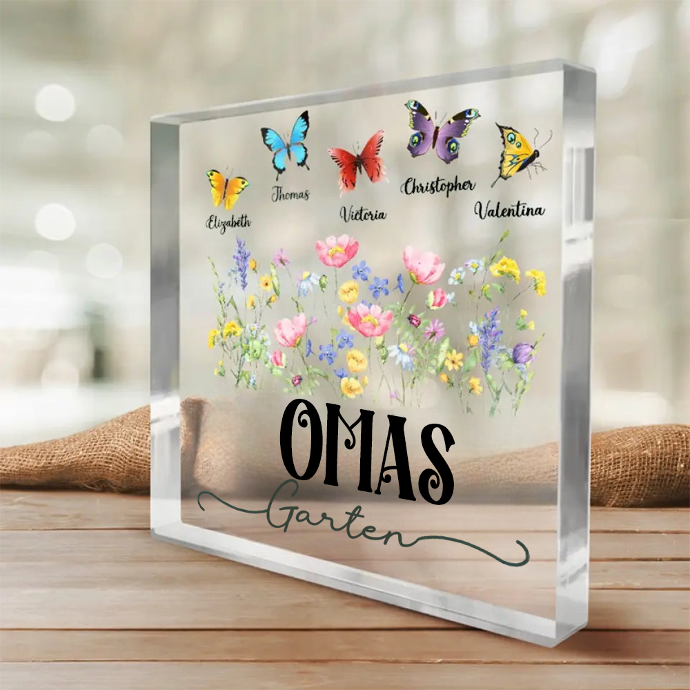 Acryltafel mit Schmetterlingen Geschenke für Oma und Mama