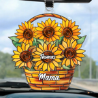 Sonnenblumen-Personalisierter Anhänger mit Namen
