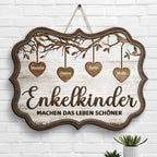 Enkelkinder mit Namen Personalisiertes Holzschild Geschenk für Großeltern