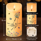 Personalisierte LED-Kerze mit Hand-in-Hand-Motiv Geschenk für Mama und Oma