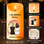 An meine Tochter/Enkelin Personalisierte LED-Kerze mit Figuren und Spruch
