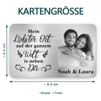 Mein Liebster Ort - Personalisierte Brieftasche-Karte mit Foto Geschenk für Paar