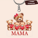 Mama Bär Acryl-Schlüsselanhänger