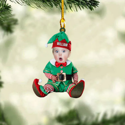 Baby Foto Weihnachtsschmuck mit Name