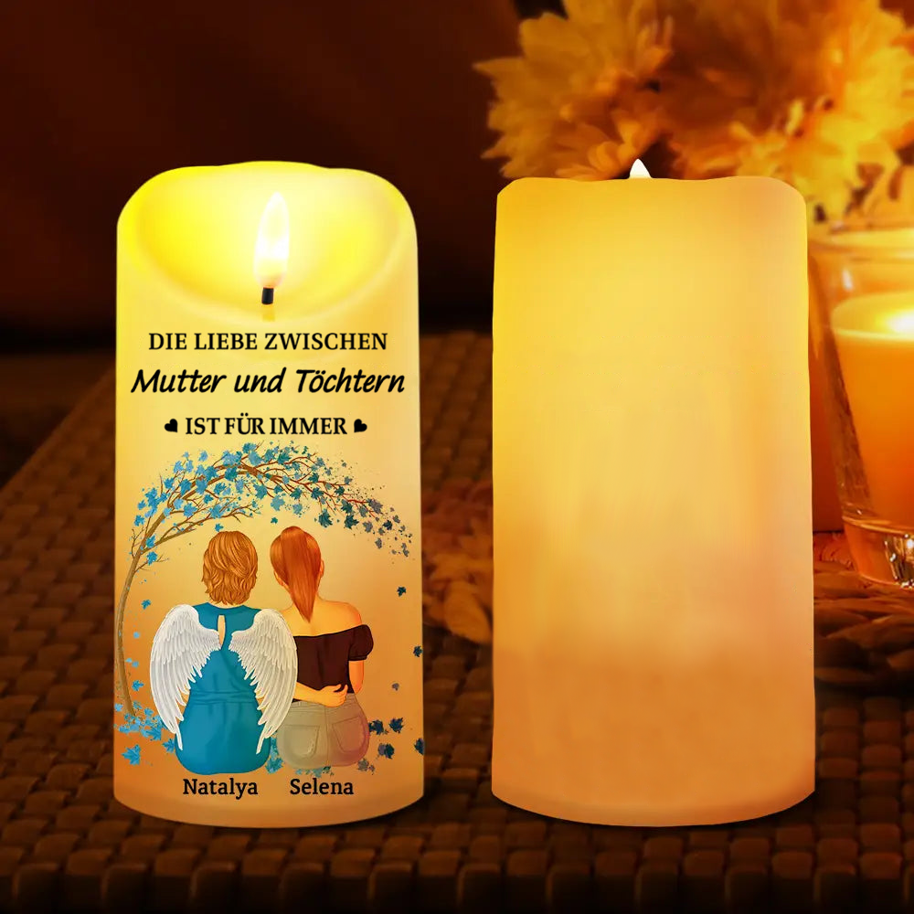 Mutter und Tochter Personalisierte LED-Kerze